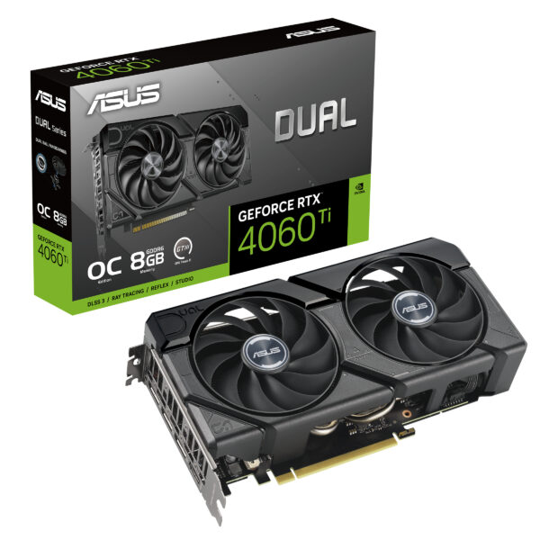 Asus DUAL GeForce RTX4060Ti EVO OC Edition 8 GB Videokaart